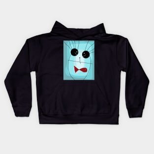 Kids Being Framed in Blue Stick Figure Kids Hoodie